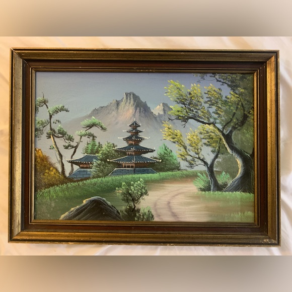 Original Vintage Japanese Oil Painting - Picture 2 of 7